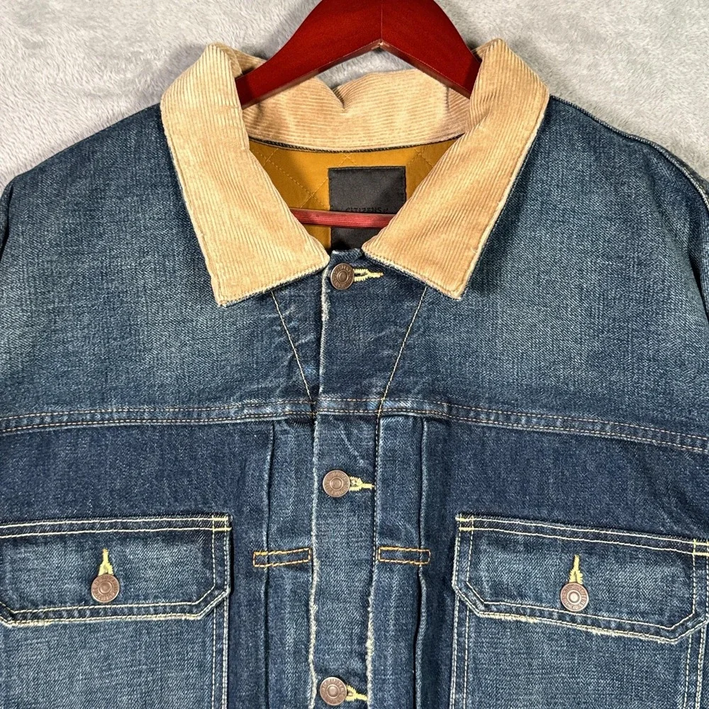 Citizens Of Humanity Denim Jacket Mens XL Blue Hopper Quilted Lined Corduroy